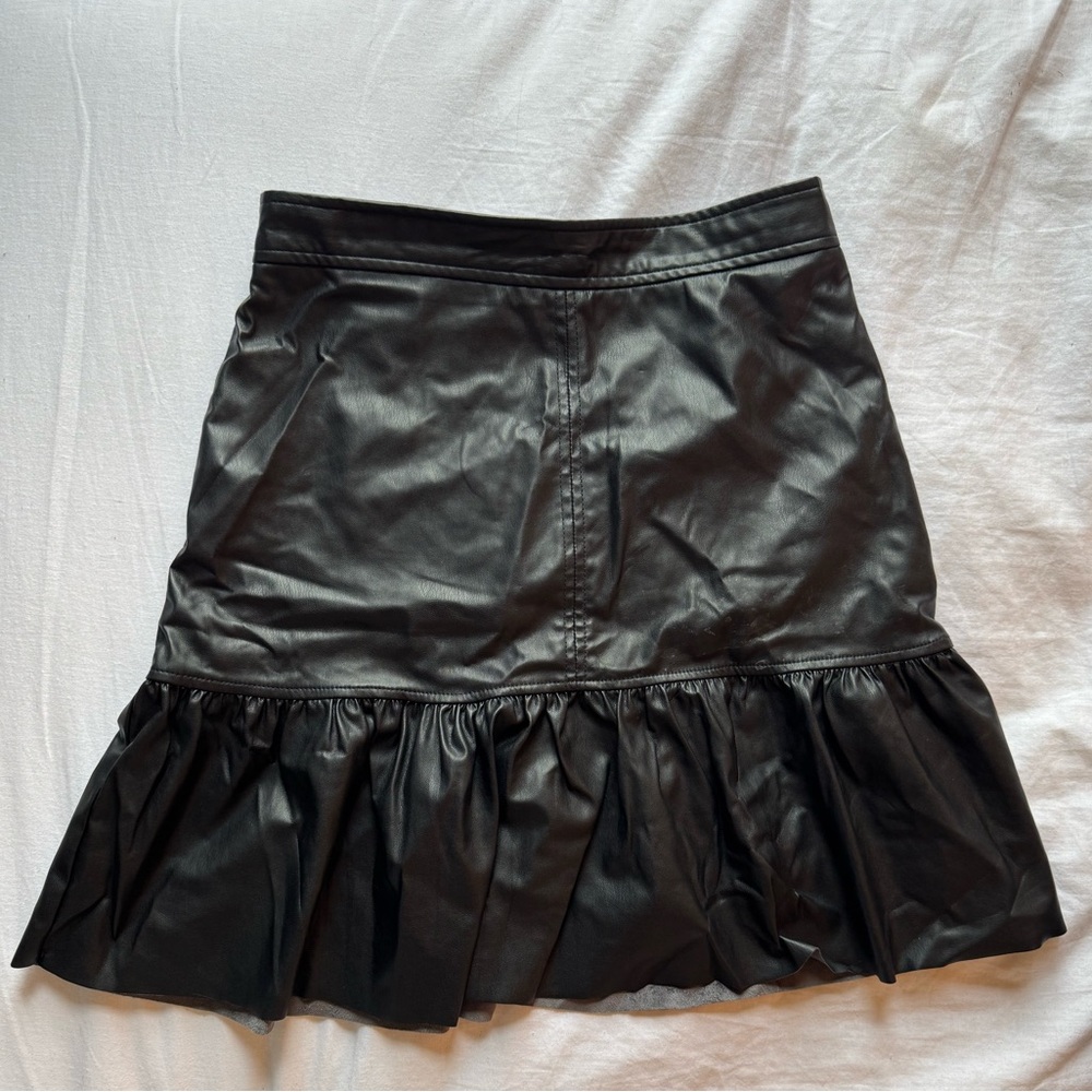 Faux leather skirt